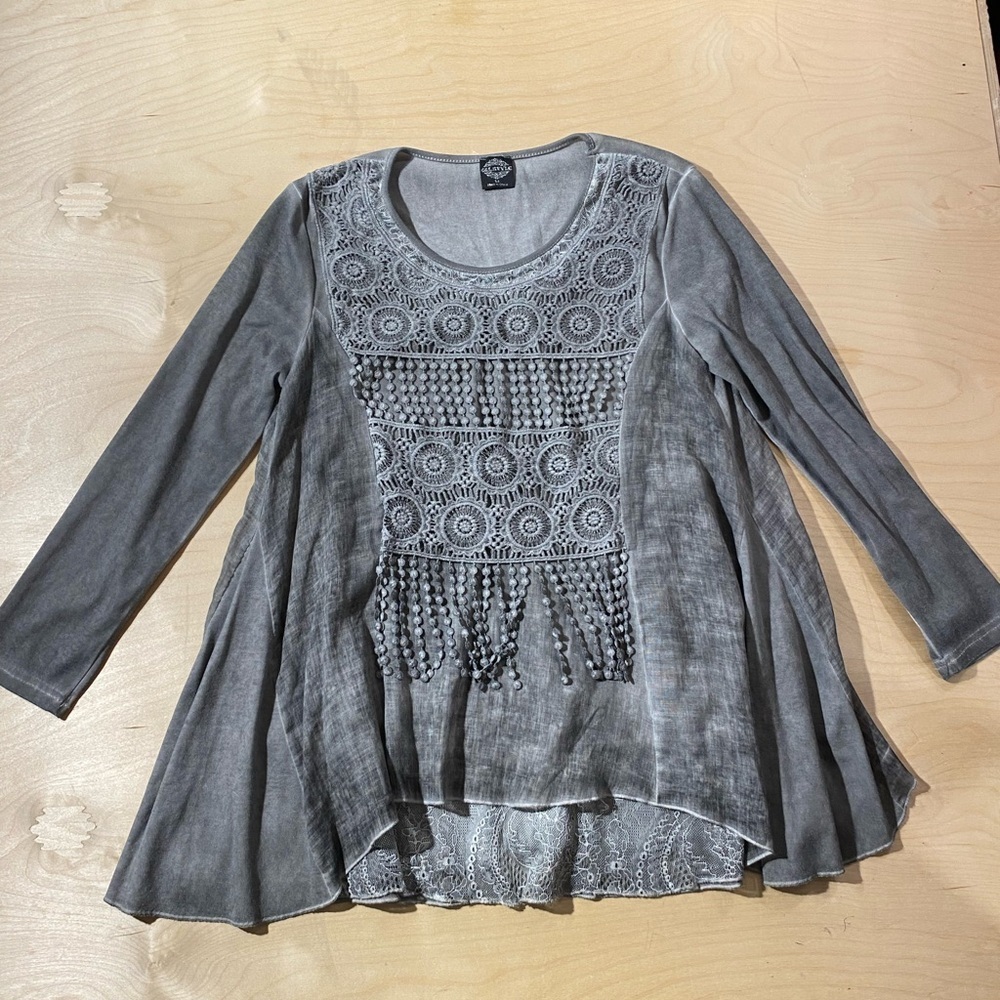 Cal Style Gray Blouse Medium (OI)